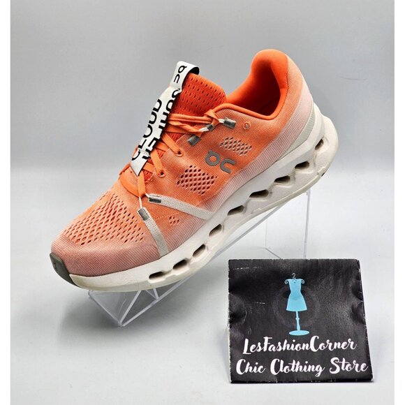 On Cloud Men's Orange Cloudsurfer Lightweight Running Shoes Mesh Upper Sz 8 2903 - Picture 13 of 16